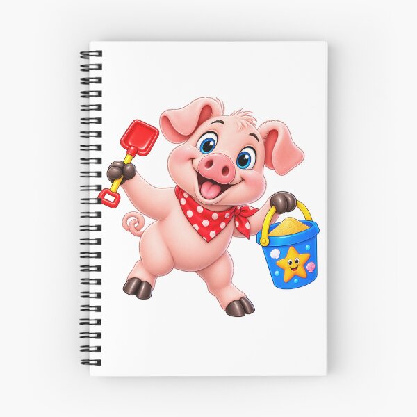 Item preview, Cute Piglet Beach Day – Pig with Bucket and Spade designed and sold by JamesDunican.