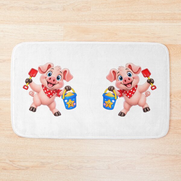 Item preview, Cute Piglet Beach Day – Pig with Bucket and Spade designed and sold by JamesDunican.