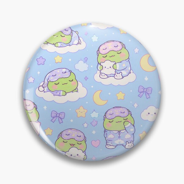 Item preview, Cute Kawaii Frog Sleep Mask Cozy Pastel Pattern designed and sold by Soft Berry Studio.