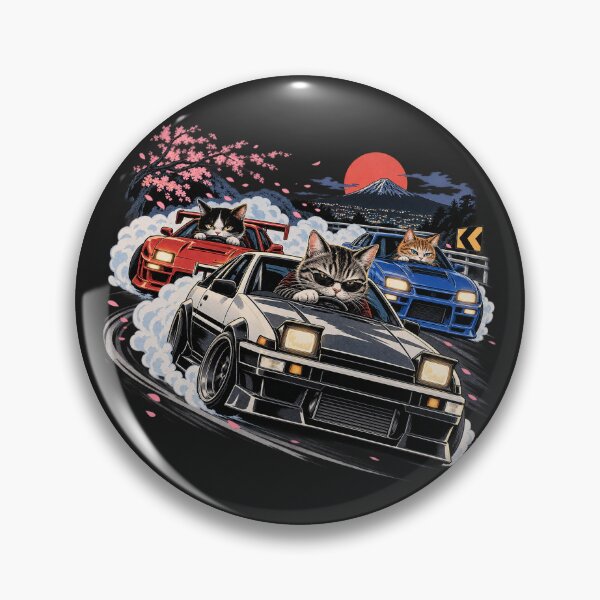 Item preview, JDM Drift Cats – Japanese Mountain Pass Racing designed and sold by DreamCraze.