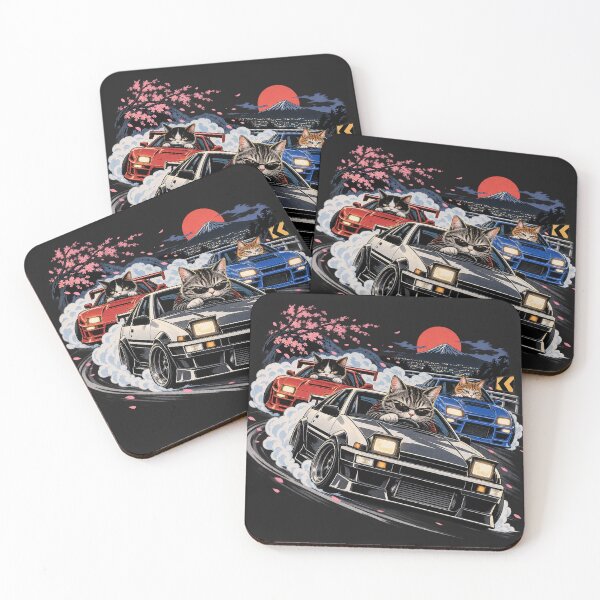 Item preview, JDM Drift Cats – Japanese Mountain Pass Racing designed and sold by DreamCraze.