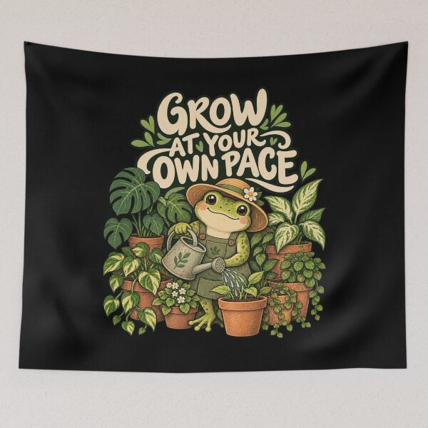 Item preview, Grow at Your Own Pace — Gardening Frog designed and sold by Good Mood Foundry.