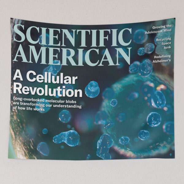 Item preview, Scientific American Magazine Cover Fan Art Original Custom Vintage Science Physics Biology Poster Wall Art Tee Design designed and sold by Cool Robot Bro..