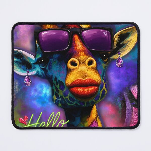 Item preview, Neon-Psychedelic Flirtatious Giraffe  designed and sold by AsheDinaArt.