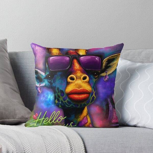 Item preview, Neon-Psychedelic Flirtatious Giraffe  designed and sold by AsheDinaArt.