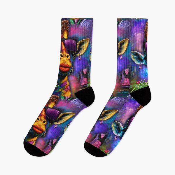 Item preview, Neon-Psychedelic Flirtatious Giraffe  designed and sold by AsheDinaArt.