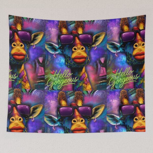 Item preview, Neon-Psychedelic Flirtatious Giraffe  designed and sold by AsheDinaArt.