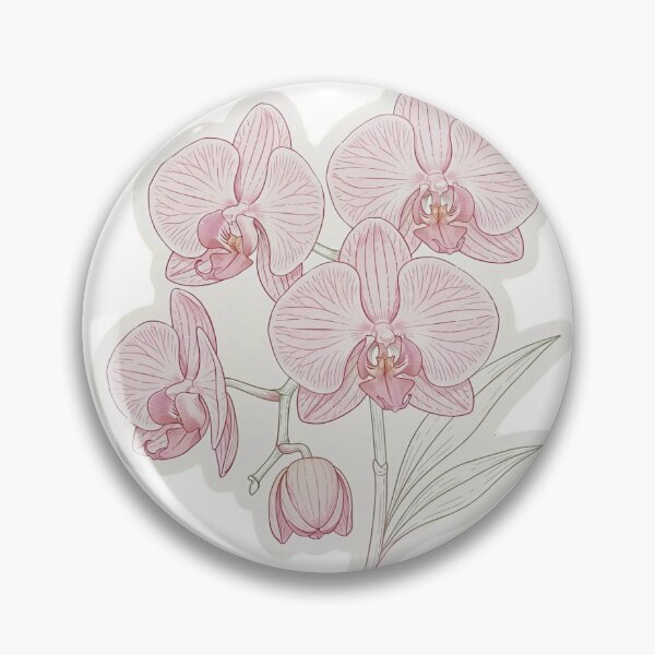 Item preview, Pink Cattleya Orchid Sticker | Cattleya Flower Die Cut Sticker | Fine Line Orchid Decal | Tropical Orchid Laptop Sticker designed and sold by FineLineBotanical .