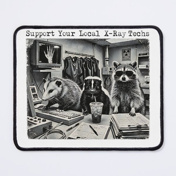 Item preview, Support Your Local X-Ray Techs Funny Radiology Animals designed and sold by Byhergawaa.