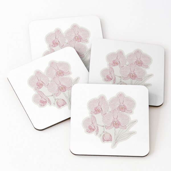 Item preview, Pink Cattleya Orchid Sticker | Cattleya Flower Die Cut Sticker | Fine Line Orchid Decal | Tropical Orchid Laptop Sticker designed and sold by FineLineBotanical .