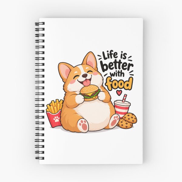 Item preview, Kawaii Foodie Corgi Dog Junk Food Feast designed and sold by JrNergal.