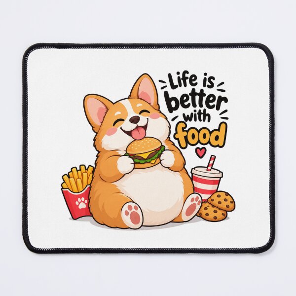 Item preview, Kawaii Foodie Corgi Dog Junk Food Feast designed and sold by JrNergal.