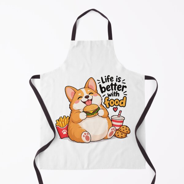 Item preview, Kawaii Foodie Corgi Dog Junk Food Feast designed and sold by JrNergal.