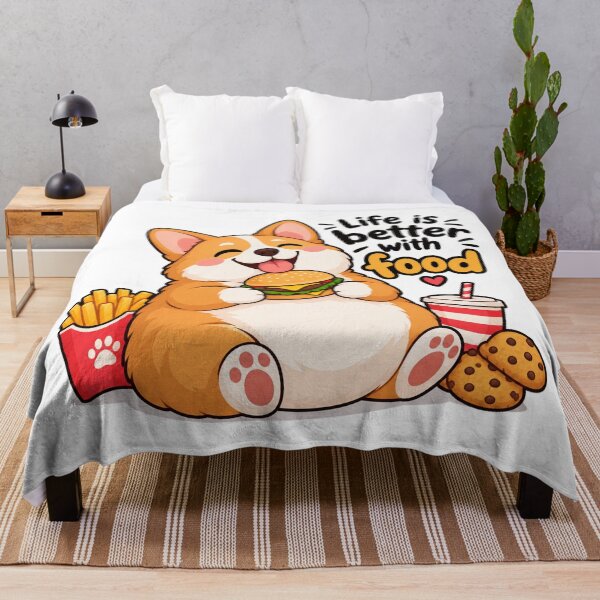 Item preview, Kawaii Foodie Corgi Dog Junk Food Feast designed and sold by JrNergal.