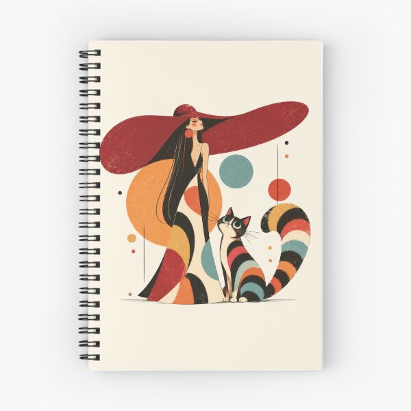 Item preview, Woman in large hat with colorful cat designed and sold by anytka.