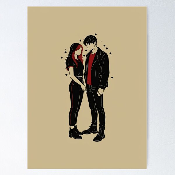 Item preview, Chaotic Love – Dark Alternative Couple designed and sold by JanjjaSoulInk.
