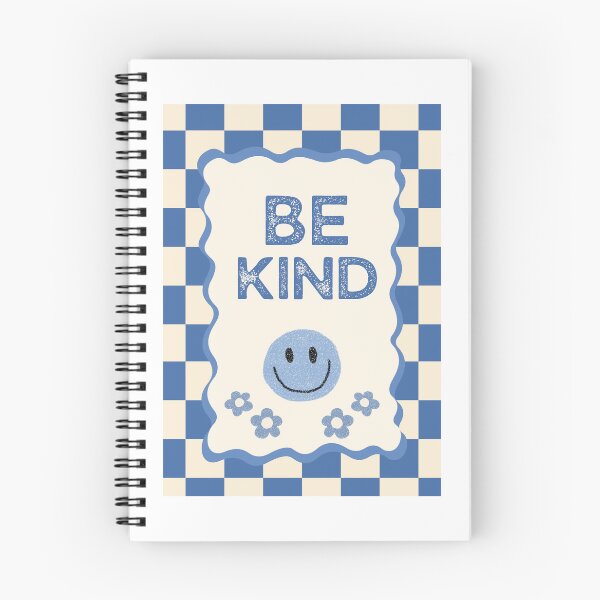 Item preview, Be Kind Blue Checkered Aesthetic Journal cover designed and sold by Mairastudi0.