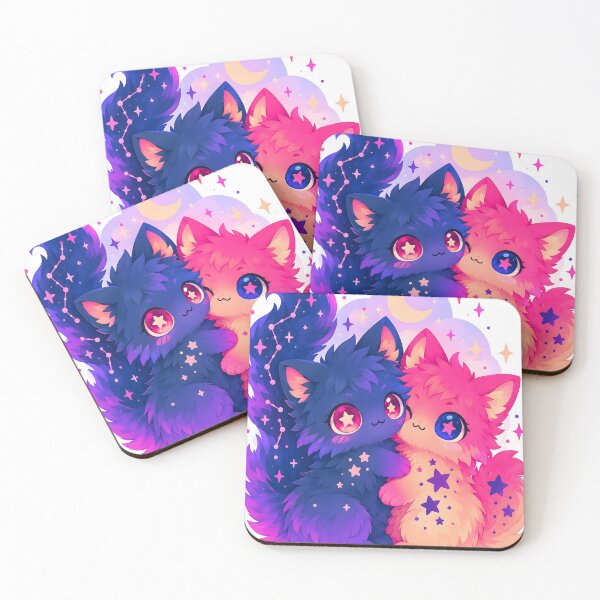Item preview, Celestial Star Kittens Hugging Under the Moon designed and sold by Pure Craft.