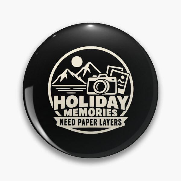 Item preview, Holiday Memories Need Paper Layers Scrapbook Badge designed and sold by DreamLayerStudio.