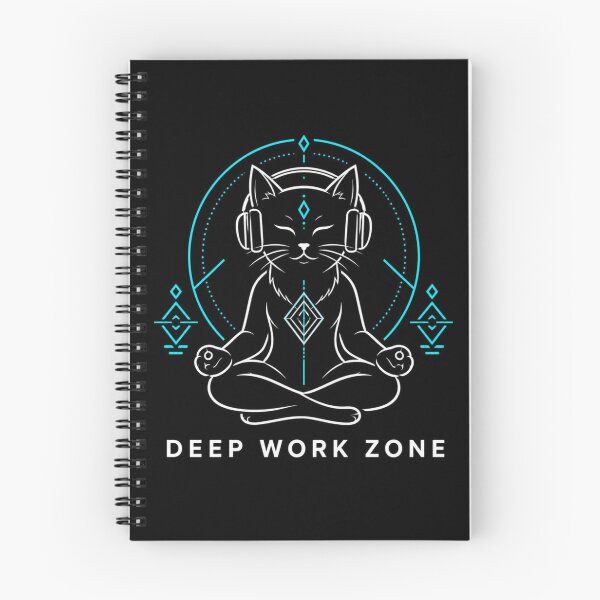Artikelvorschau, Tiefenarbeitszone Zen Cat Tech Minimalist entworfen und verkauft von ChicDesk.