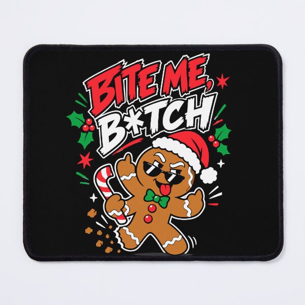 Item preview, Inappropriate Christmas Bite Me Gingerbread Cookie Funny Christmas Holiday designed and sold by mraihan.