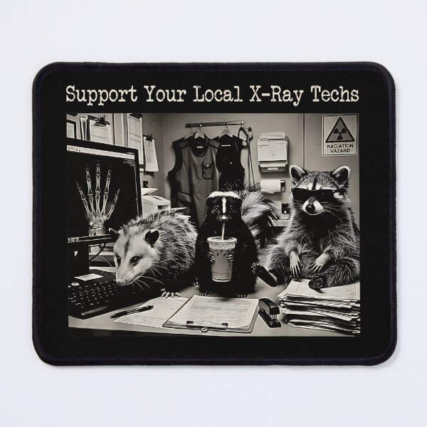 Item preview, Support Your Local X-Ray Techs Funny Radiology Animals designed and sold by Byhergawaa.