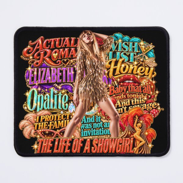 Item preview, TLOAS Taylor All Songs Collage Showgirl Encore Edition Sticker – Gold Glitter Encore Era Design designed and sold by taylorvinyls.