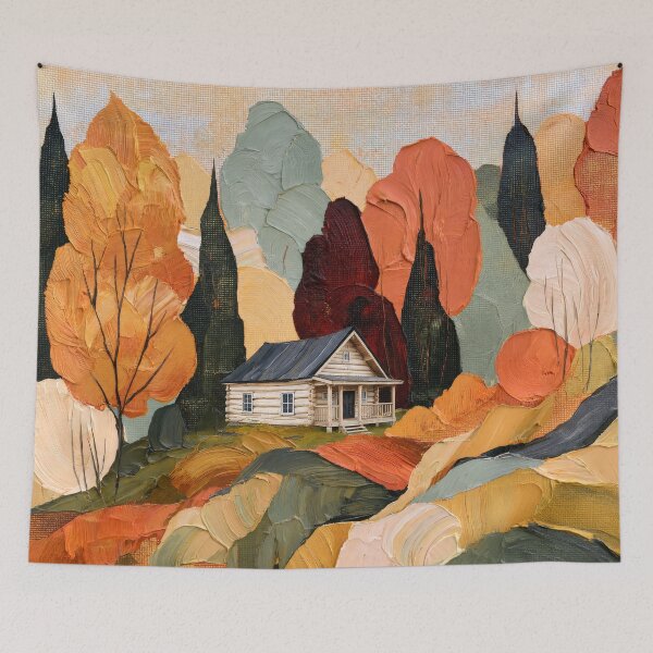 Item preview, Outdoorsy Cabin - Whispering Woods Textured Abstract Autumn Style designed and sold by scicilysimonee.