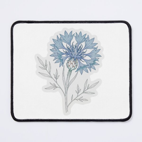 Item preview, Blue Cornflower Sticker | Cornflower Die Cut Sticker | Fine Line Botanical Decal | Wildflower Laptop Sticker designed and sold by FineLineBotanical .