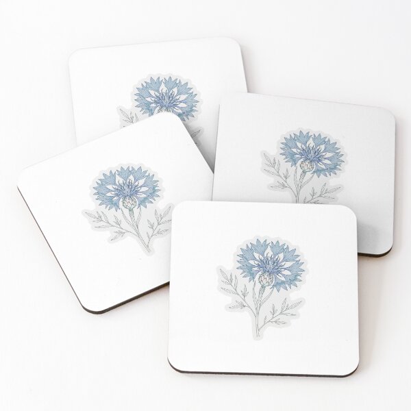 Item preview, Blue Cornflower Sticker | Cornflower Die Cut Sticker | Fine Line Botanical Decal | Wildflower Laptop Sticker designed and sold by FineLineBotanical .