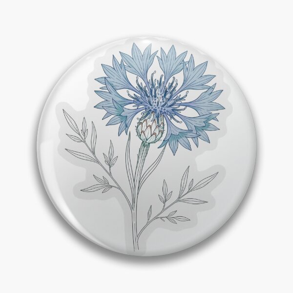 Item preview, Blue Cornflower Sticker | Cornflower Die Cut Sticker | Fine Line Botanical Decal | Wildflower Laptop Sticker designed and sold by FineLineBotanical .
