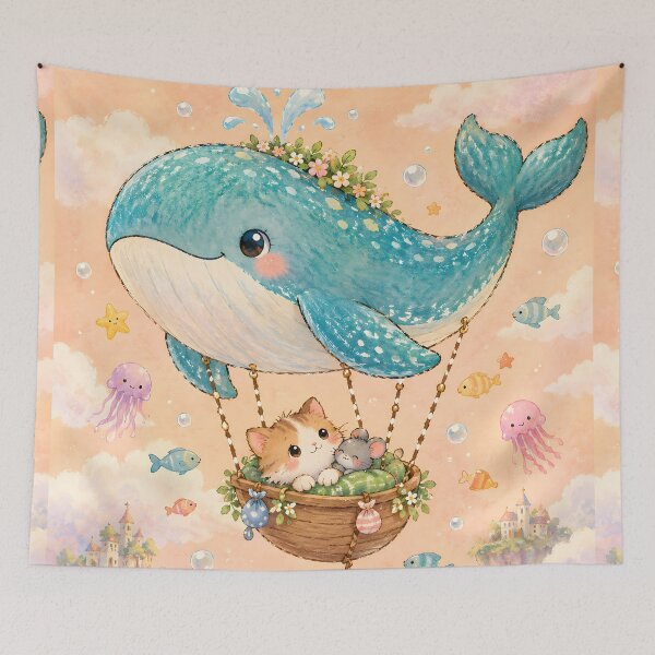 Item preview, Dreamy Whale Hot Air Balloon Adventure designed and sold by Pure Craft.
