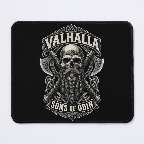Item preview, Valhalla Sons of Odin – Viking Skull Axes Norse Warrior Mythology designed and sold by R3XFORGE.