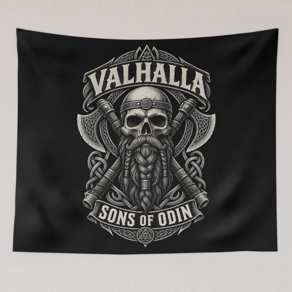 Item preview, Valhalla Sons of Odin – Viking Skull Axes Norse Warrior Mythology designed and sold by R3XFORGE.