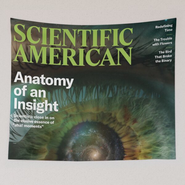 Item preview, Scientific American Magazine Cover Fan Art Original Custom Vintage Science Physics Biology Poster Wall Art Tee Design designed and sold by Cool Robot Bro..