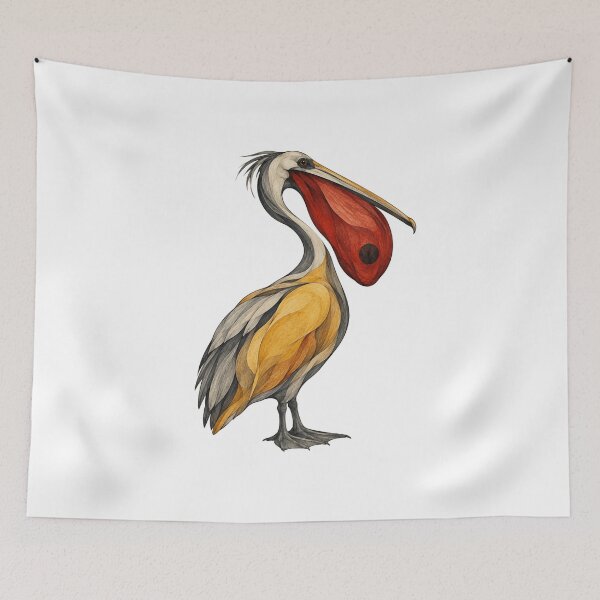 Item preview, Modern Pelican Illustration Vintage Seabird Art designed and sold by  Color & Form.