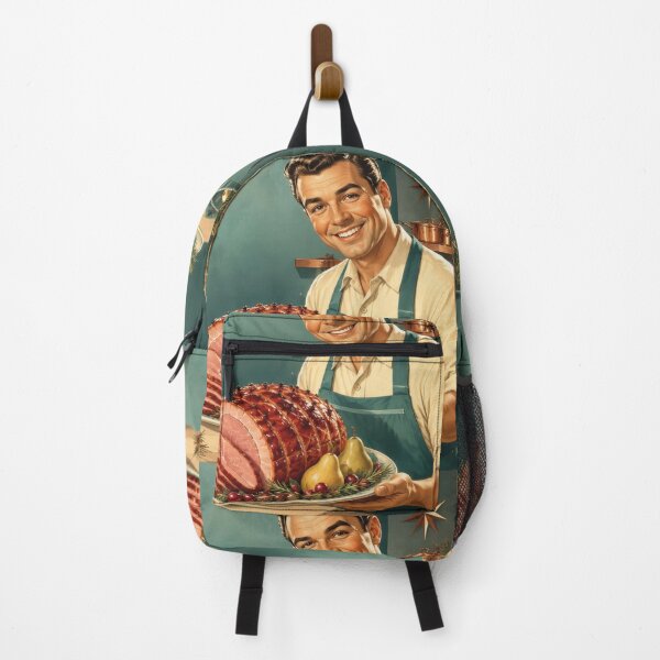 Item preview, Vintage Cook with Festive Ham Roast Pork Kitchen designed and sold by Mauswohn.