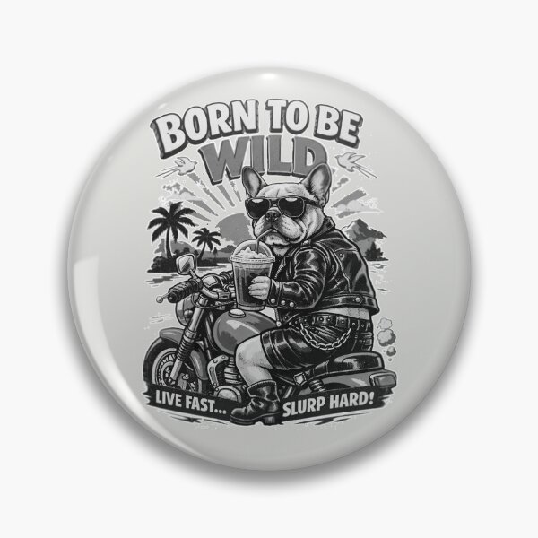 Item preview, Bulldog francés en moto bebiendo café designed and sold by DIGOR shop.