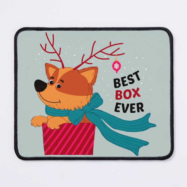 Item preview, Best Box Ever Funny Christmas Corgi Reindeer Antlers Gift designed and sold by Skryp-art.