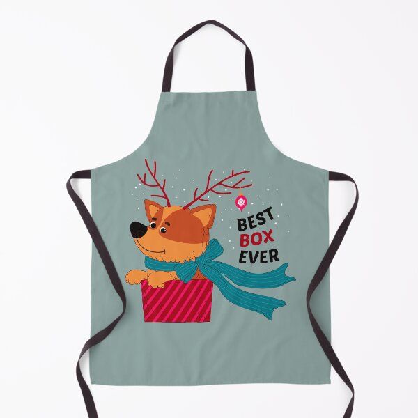 Item preview, Best Box Ever Funny Christmas Corgi Reindeer Antlers Gift designed and sold by Skryp-art.