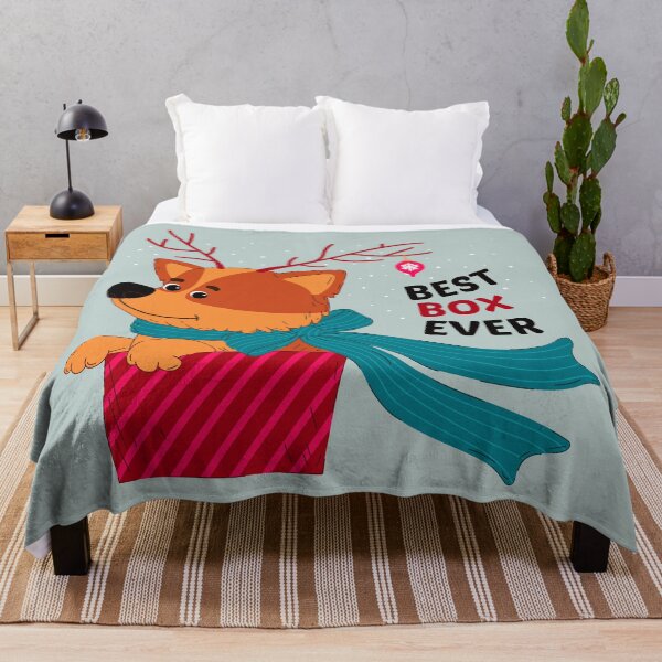 Item preview, Best Box Ever Funny Christmas Corgi Reindeer Antlers Gift designed and sold by Skryp-art.