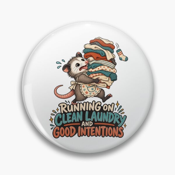 Item preview, Running on Clean Laundry and Good Intentions - Opossum designed and sold by Good Mood Foundry.