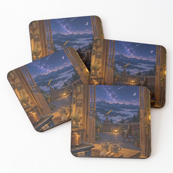 Item preview, Cozy Mountain Cabin Stargazing – Milky Way Night designed and sold by DreamCraze.