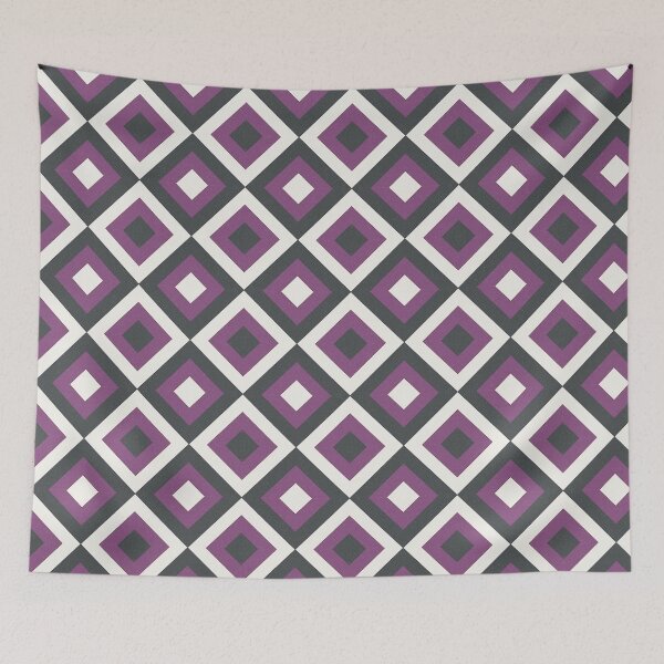 Item preview, Geometric X Tile Pattern | Purple Charcoal Distressed Seamless designed and sold by Dino-Lune.