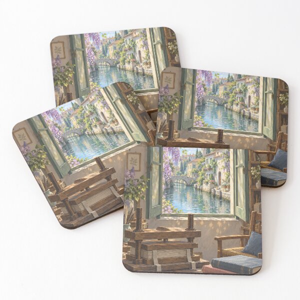 Item preview, Sunlit Bookbinding Workshop – Wisteria Canal View designed and sold by DreamCraze.