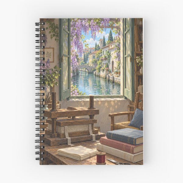 Item preview, Sunlit Bookbinding Workshop – Wisteria Canal View designed and sold by DreamCraze.