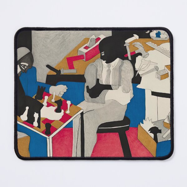 Item preview, Jacob Lawrence, Two Builders Playing Chess designed and sold by warrickjessica.