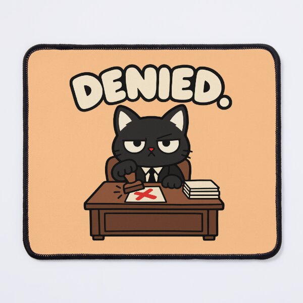 Item preview, Grumpy Cat Denied Funny Rejection Office Humor designed and sold by MewMade.