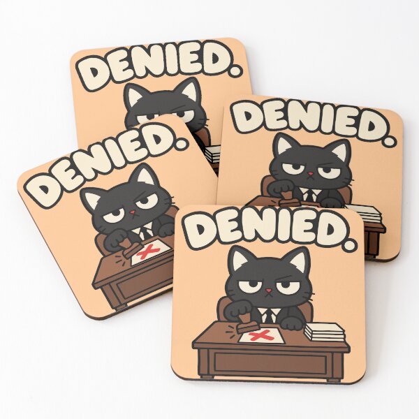 Item preview, Grumpy Cat Denied Funny Rejection Office Humor designed and sold by MewMade.