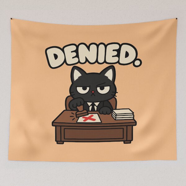 Item preview, Grumpy Cat Denied Funny Rejection Office Humor designed and sold by MewMade.